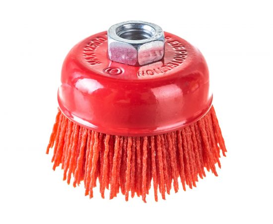 Щетка чашка нейлоновая (75 мм; М14х2 мм) SKRAB 35473 