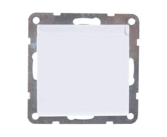 Розетка LK Studio с з/к, шторками и крышкой белый 863404-1 