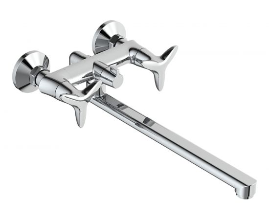 Смеситель для ванны IDDIS Copter COPSBL2i10WA с длинным изливом с керамическим дивертором 