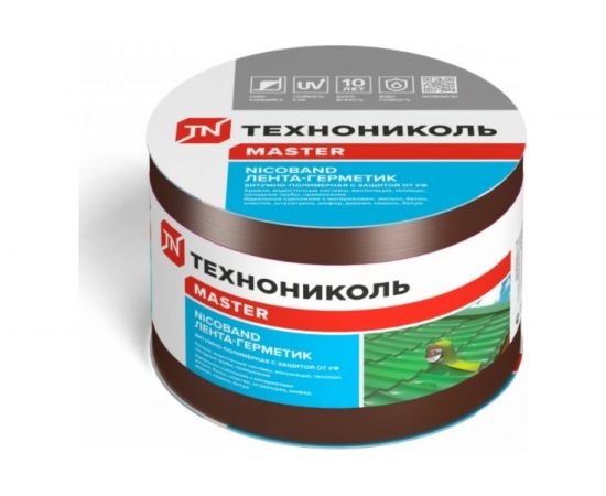 Лента гидроизоляционная Nicoband ГП (10 м х 10 см; коричневый) Технониколь ЦБ770876 