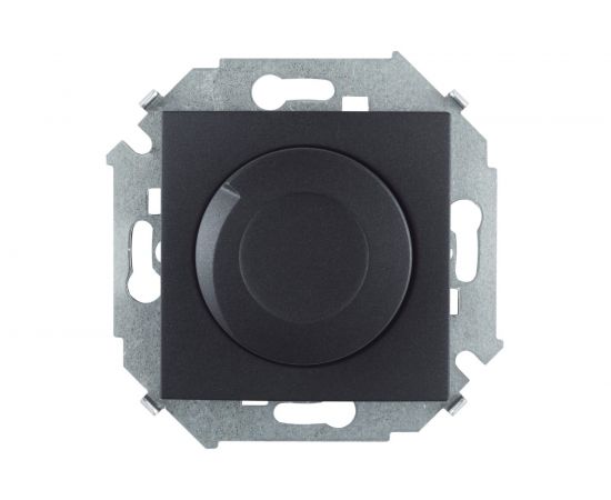 Поворотно-нажимной регулятор напряжения Simon 500Вт, 230В, винтовой зажим, графит 1591311-038 