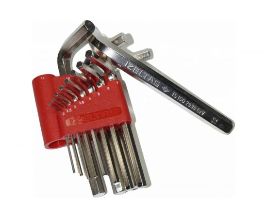 Набор ключей 6-гранных Г-образных 2-12мм 12 предметов IZELTAS 4900003112 