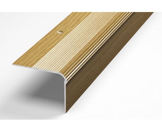 Порог угловой алюминиевый (54х41.8 мм; 0.9 м; декоративный; дуб универсал) Лука 00000002097 