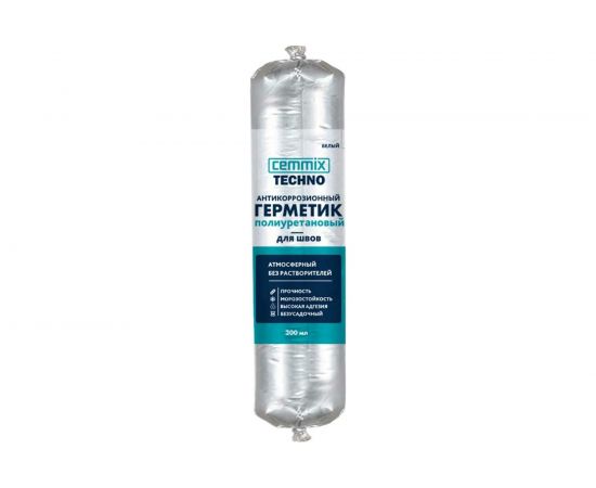 Полиуретановый герметик CEMMIX (антикоррозионный; белый; 300 мл) 84735755 