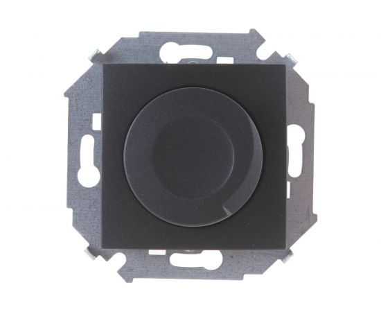 Поворотно-нажимной регулятор напряжения Simon 500Вт, 230В, винтовой зажим, графит 1591311-038 – изображение 2