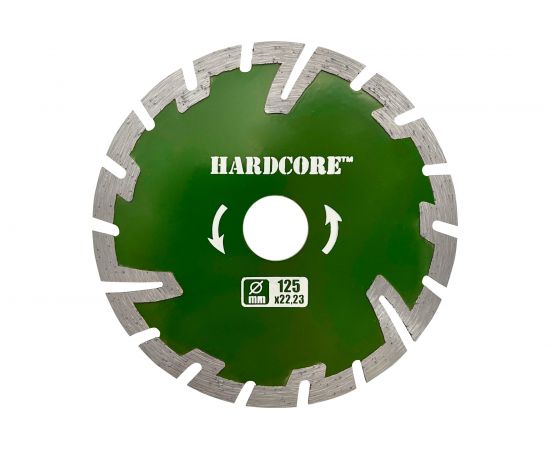 Диск отрезной алмазный сухой рез ГЛУБОКОРЕЗ 125х22.23 мм Hardcore 185125 – изображение 2