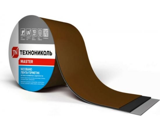 Лента гидроизоляционная Nicoband ГП (10 м х 10 см; коричневый) Технониколь ЦБ770876 – изображение 2