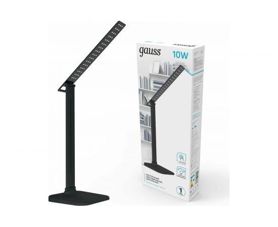 Настольный диммируемый светильник Gauss модель GTL201 10W 580lm 4000K 170-265V черный LED GT2012 – изображение 2