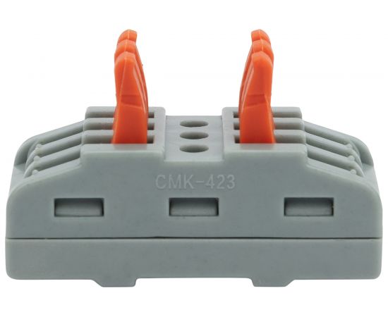 Проходная клемма REXANT с рычажком 3 полюса 0,08-4 мм2 серая 25 шт 07-6263-3 – изображение 2