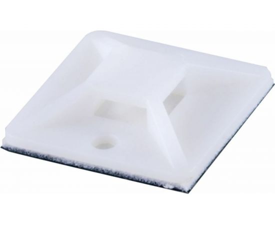 Самоклеющаяся площадка STEKKER SMCL3030 30х30 мм, под хомуты, белый 32936 – изображение 2