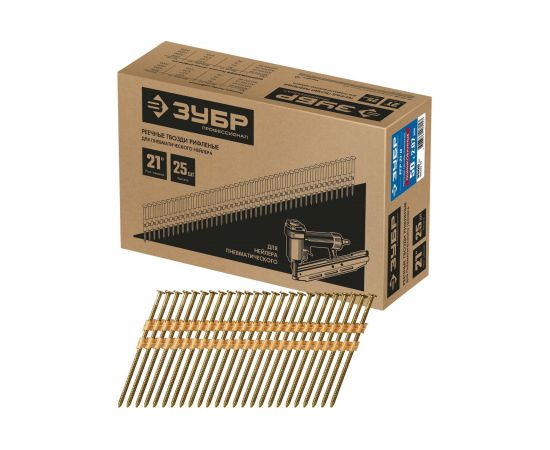 Реечные гвозди ЗУБР РГР-21-Ц 50 мм, рифленые, оцинкованные, 3500 шт. 305393-50 – изображение 2