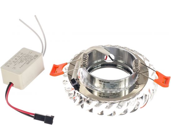 Потолочный светильник FERON 15LED 2835 SMD 4000K, MR16 50W G5.3, прозрачный, CD986 32663 – изображение 2