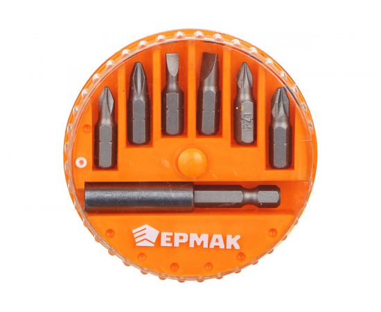 Набор бит (6 шт; 25 мм) с магнитным адаптером в пластиковом кейсе ЕРМАК 601-048 – изображение 3