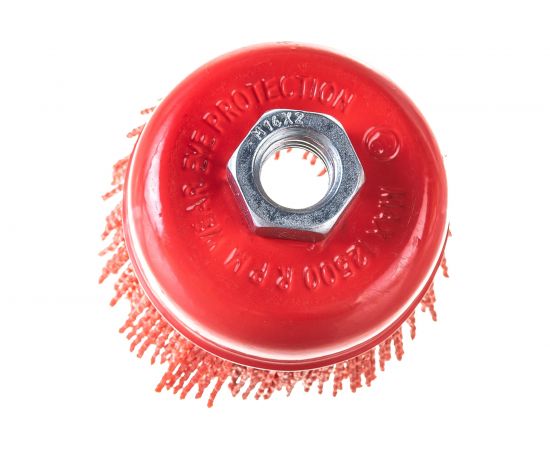 Щетка чашка нейлоновая (75 мм; М14х2 мм) SKRAB 35473 – изображение 4