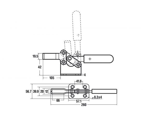 Струбцина ЗУБР ГЗС-60 зажимная 56/110 мм 32222-1 – изображение 4