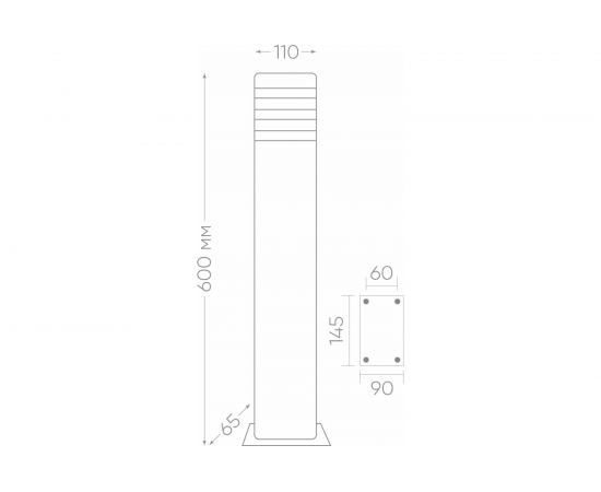 Садово-парковый светильник FERON DH0808 230V, E27, черный 41155 – изображение 5