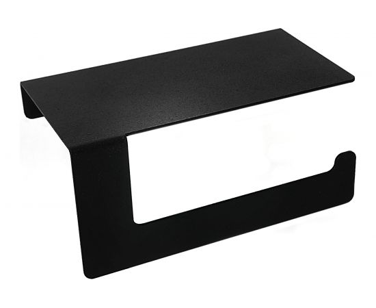 Держатель для туалетной бумаги EMBODIMENT с полкой хранения, черный EMB-TP-B – изображение 5