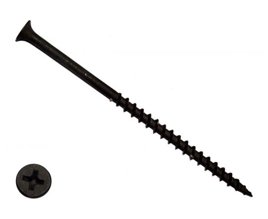 Саморез по дереву КРЕП-КОМП черный 4,8х102, 10 шт. чд102мф 