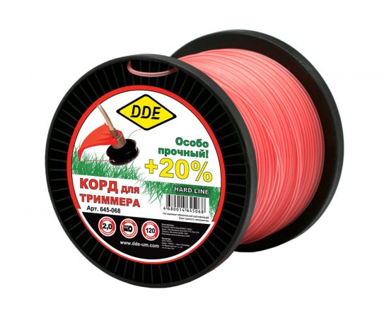 Корд триммерный Hard line (2.0 мм; 120 м; круг) DDE 645-068 