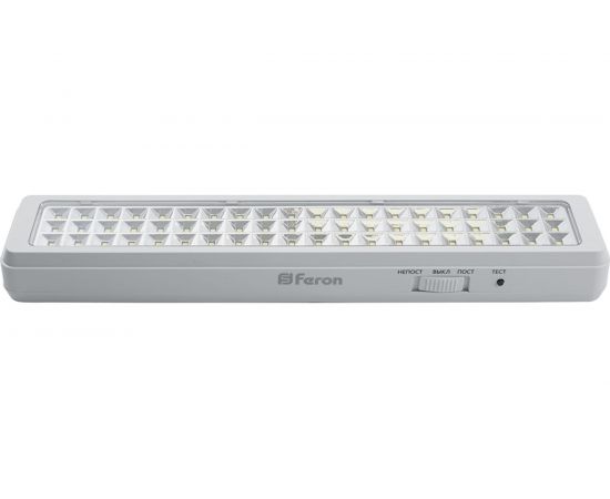 Аварийный светильник FERON 60 LED AC/DC, белый, EM112 41534 