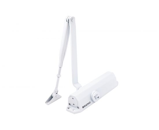 Дверной доводчик БУЛАТ ДД 302/3 B-W, 25-85 кг, белый 13690 