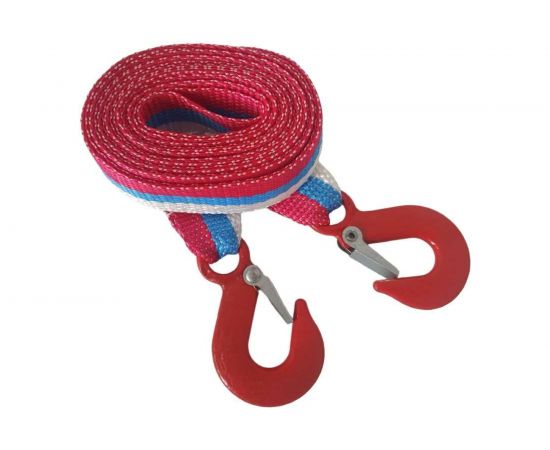 Буксировочный трос Avto Vins 7 т 2 крюка лента, полипропилен 55 мм 7032091 