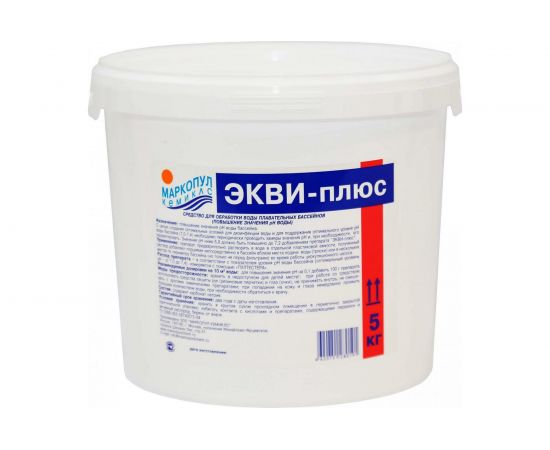 Гранулы для повышения уровня рН воды ЭКВИ-ПЛЮС Маркопул Кемиклс 5кг ведро М49 