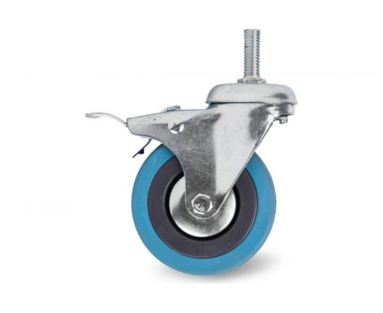 Колесо аппаратное поворотное с болтом и тормозом SCtgb 93 75 мм TOR 1003629 