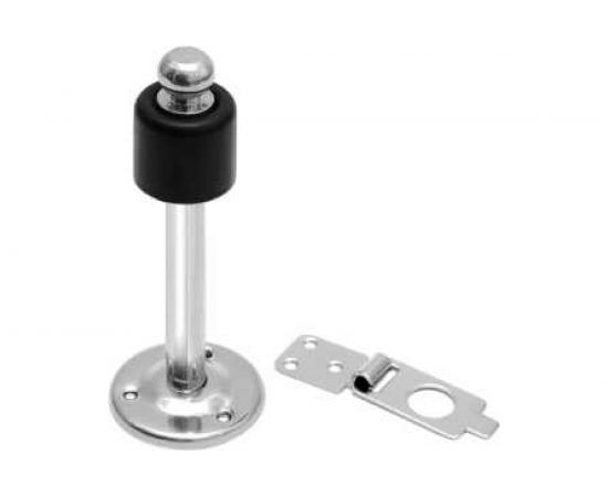 Дверной стопор с фиксатором Домарт 110 мм, хром 170246 