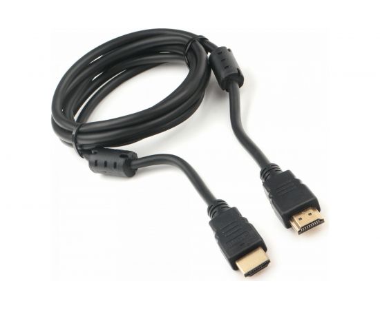 Кабель HDMI Cablexpert 1.8м v2.0 19M/19M черный позолоченные разъемы экран 2 ферритовые кольца пакет CCF2-HDMI4-6 