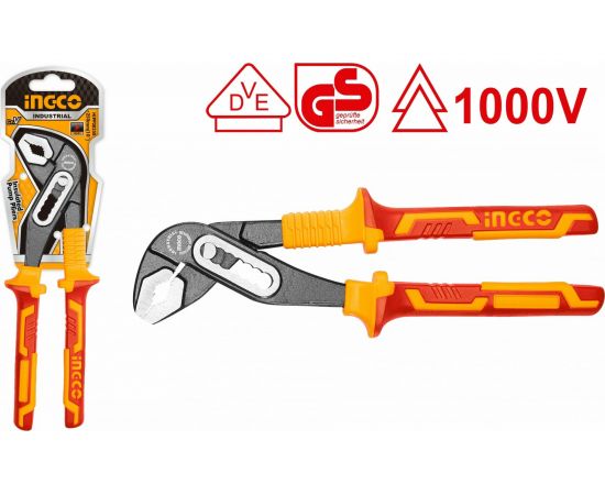 Диэлектрические переставные клещи INGCO 250 мм HIPP28250 – изображение 2