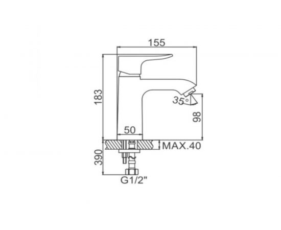Смеситель для умывальника LEDEME L1034 65682 – изображение 2