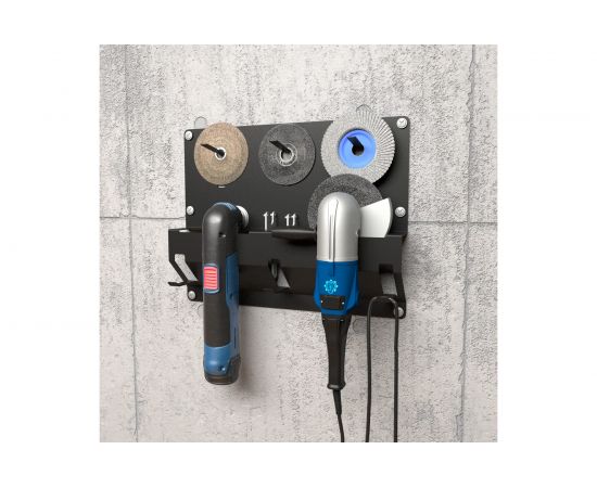 Настенный держатель для угловых шлифмашинок и отрезных дисков EMBODIMENT черный EMB-USM-DB-B – изображение 2