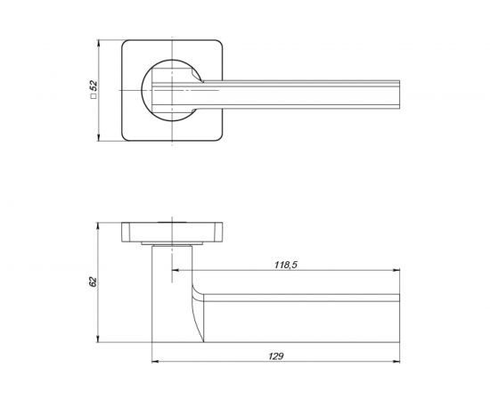 Раздельная ручка PUNTO ROTO ZQ GR-23 графит 41033 – изображение 2