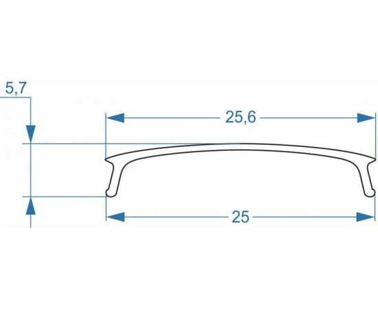 Рассеиватель для прямого профиля ALS-2528; ALS-1228 ArdyLight матовый 3.0 50148-12 – изображение 2