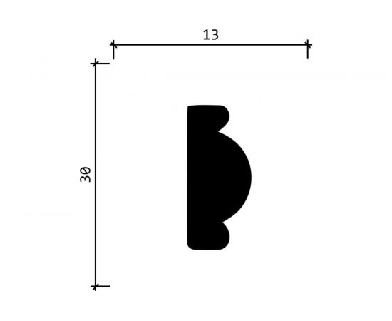 Молдинг стеновой ударопрочный влагостойкий червонное золото Decor-Dizayn 30x13x2400 мм 157-552 – изображение 2