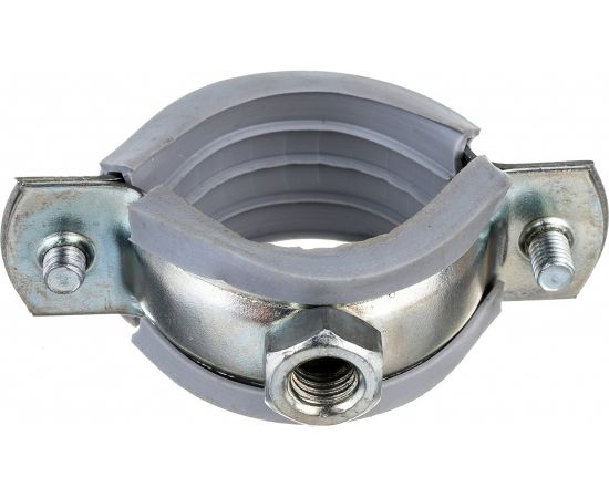 Металлический сантехнический хомут Хоммет 1” 32-37 мм, шпилька М8х70, дюбель 10х50 RUS001 – изображение 2