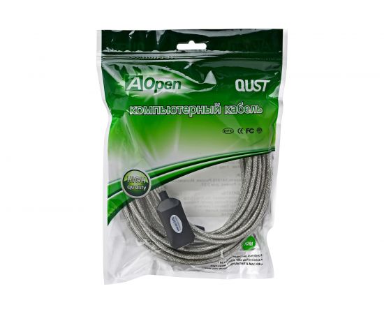 Кабель-адаптер AOpen/Qust USB2.0-repeater, удлинительный активный Am-Af 10м ACU823-10M – изображение 3