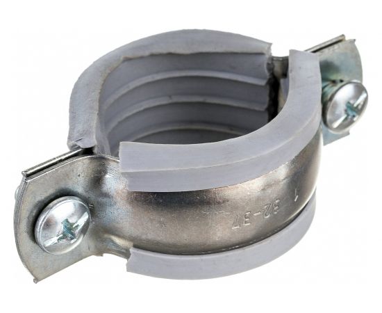 Металлический сантехнический хомут Хоммет 1” 32-37 мм, шпилька М8х70, дюбель 10х50 RUS001 – изображение 3