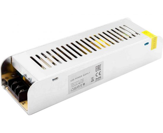 Блок питания OGM слим-метал 12В, 150 Вт, IP20, 12,5 А, 200х59х39 мм/PS3-50 – изображение 4