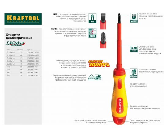 Набор отверток KRAFTOOL Х-Drive-8 8 шт. 250081-H8 – изображение 9