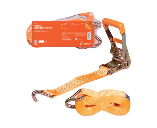 Ремень крепления груза с храповиком 6 м, 10 т Airline AS-T-13 
