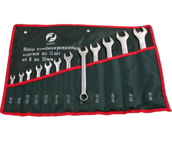 Набор ключей CNIC комбинир. из 12-ти шт. рожк. и накид. 8 - 30 TS-003 в сумке 35428 