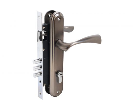 Врезной замок БУЛАТ ЗВ4-3.03.03 НОМОС (графит; 5 перфоключей; с ручками) 13967 