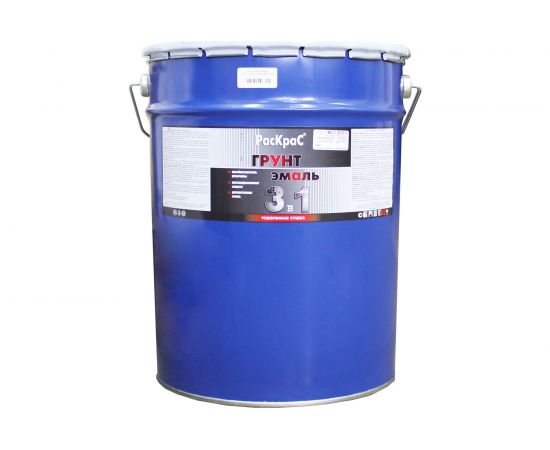 Грунт-эмаль "3 в 1" РасКрас желтая 21 кг 4690417021192 