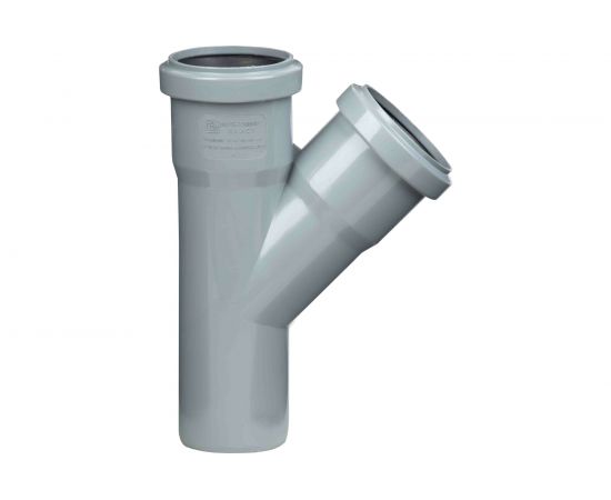 Тройник ООО МультиМирПласт 50/50/45 серый ТРК ВК 50/50/45 