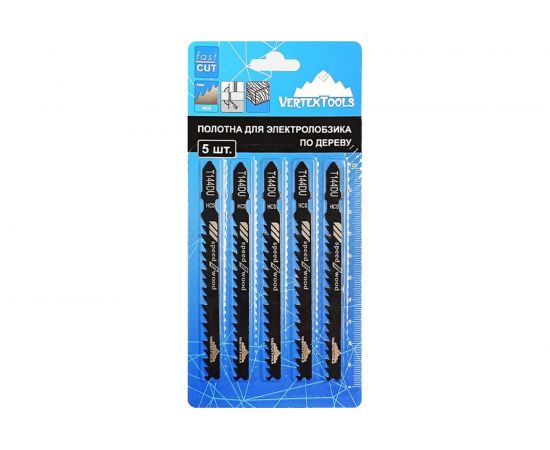 Полотно по дереву 5 шт для электролобзика vertextools T144DU 