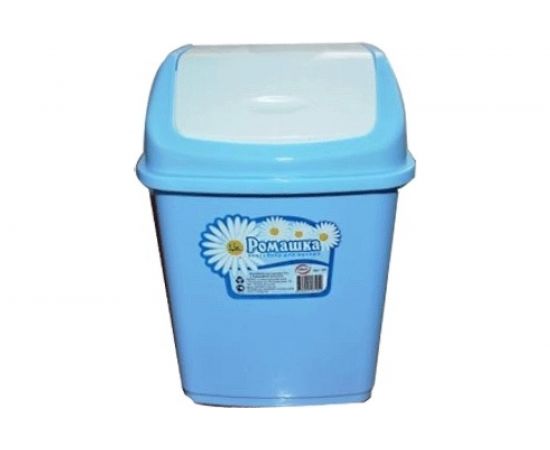 Контейнер для мусора Elf Plast Ромашка 10 л, ведро, с перекидным верхом ХТ199 