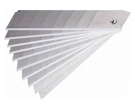 Лезвия для канцелярских ножей Hatber 18мм, 10 шт, в пластиковом боксе 060169 