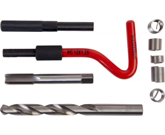 Набор для восстановления резьбы WIEDERKRAFT M12x1.25 16 предметов WDK-ST1212 